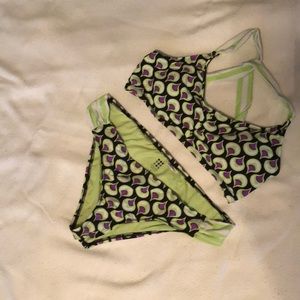 Title Nine Green and Purple Bikini